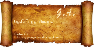 György Amand névjegykártya
